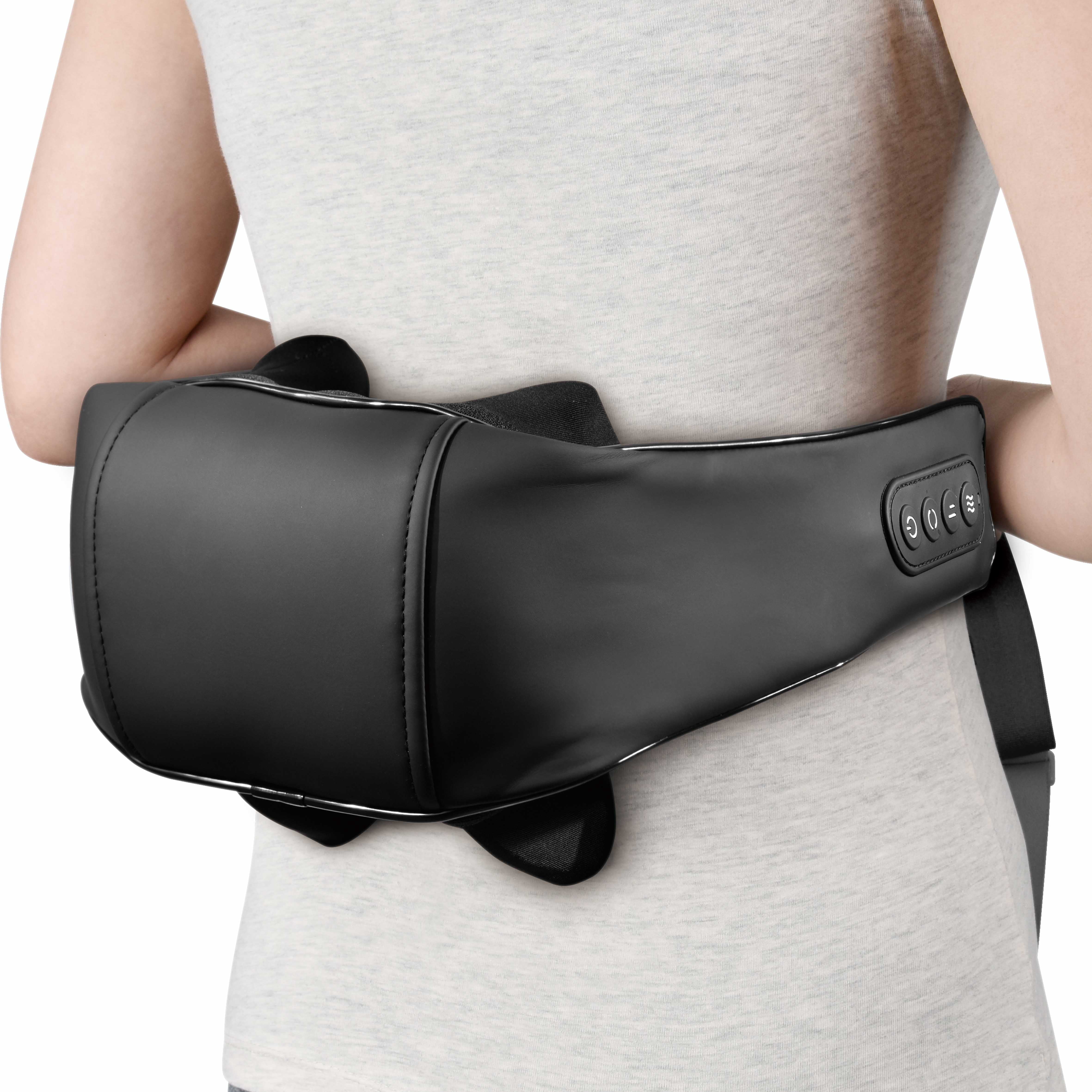 Health Touch Deep Kneading Neck and Shoulder Shiatsu Massager with Soothing Heat, Black