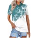 thumbnail image 2 of Fiudx Ofertas de La Semana Blusa con Botones y Cuello Vuelto de Manga Corta con Estampado Cómodo E Informal para Mujer a La Moda, 2 of 5