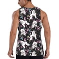 thumbnail image 3 of Xecao Cute Poodle Dog Men's Tank Top Workout Quick Dry Sleeveless Gym Jogging Muscle Shirts Summer Swim Beach Tops, 3 of 9