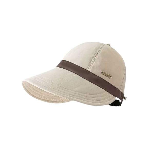 Women's Summer Sun Hat with Wide Brim Breathable Baseball Cap Adjustable Quick Dry Sun Waterproof Peaked Cap Beige