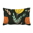 thumbnail image 1 of Yellow Orange Flower Paint Throw Pillow Lumbar Insert Cushion Cover Home Decoration, 1 of 3