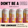 thumbnail image 3 of BUM Sugar-Free Energy Drink, Pink Lemonade - Lightly Carbonated & No Artificial Colors, Natural Caffeine & Citicoline for Energy & Focus, Brain Boost & Workout Sports Beverage - 12 oz, Pack of 12, 3 of 5