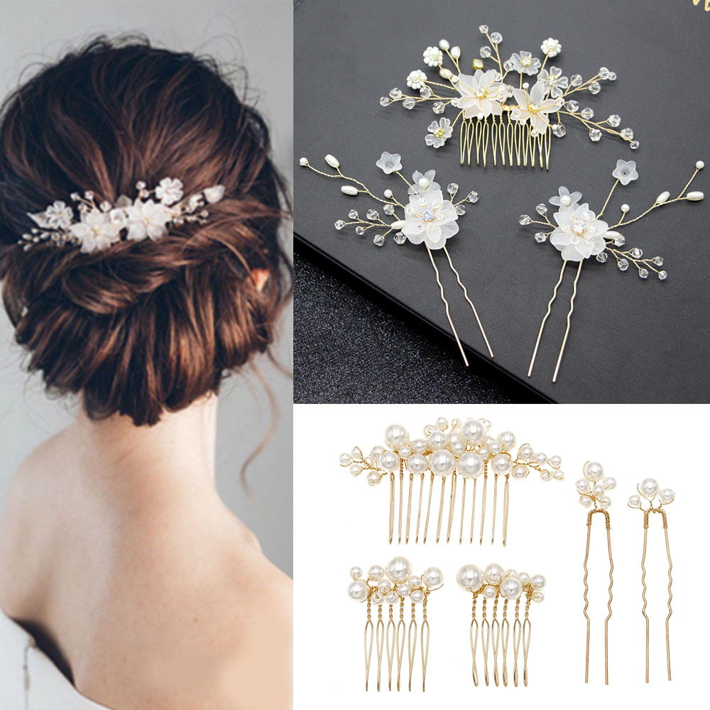 Rose Gold Hair Comb for Wedding Weddings Accessories Hair Accessories Hair Pins Small Rose Gold Hair Pins for Bridemaids Bridal Pearl Hair Comb Small Rose Gold and White Pearl Hair Pin 