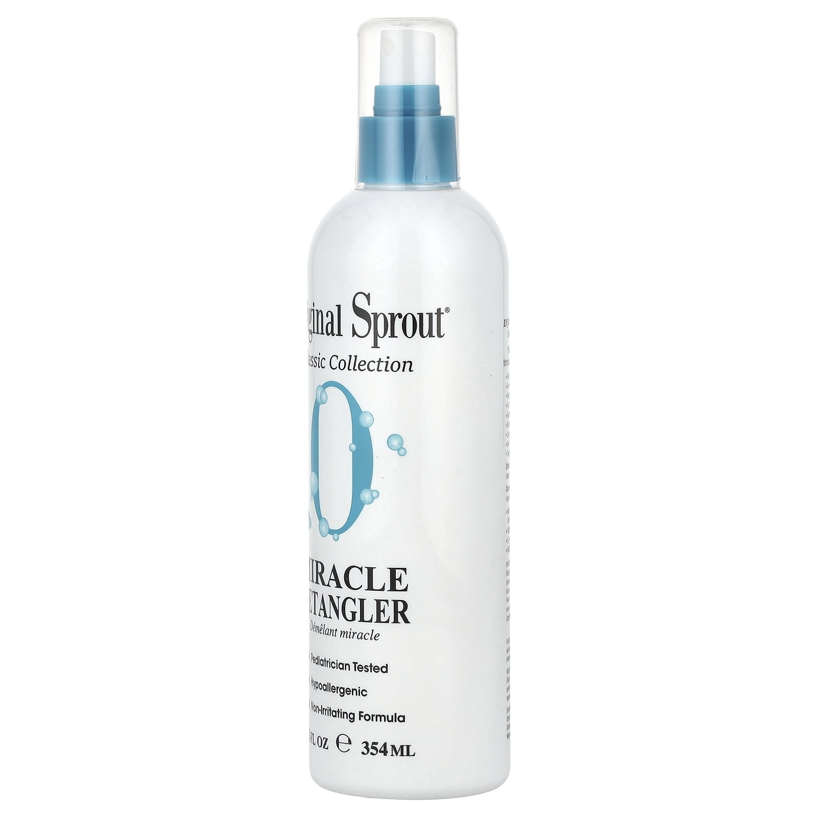 Original Sprout Classic Miracle Detangler, Leave-in treatment, Tame your pesky hair, 100% Vegan, Hypoallergenic, For all types of hair, 12oz Bottle