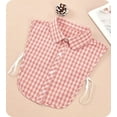 thumbnail image 7 of Camicover Cotton Plaid Fake Collar Detachable Dickey Collar Half Shirts Blouse False Collar Top for Women Girls Outfits, 7 of 7