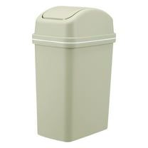 Yhmxh Household Trash Cans 6L, Large Capacity Cream Wind With Lid Garbage Cans Plastic Swing Top Garbage Can Slim Waste Bin for Under Sink/Cabinet, Kitchen Office Bedroom Bathroom College Dorm, Green