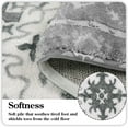thumbnail image 2 of Vintage Bathroom Runner Rug Gray Non-Slip Soft Long Bathroom Rugs Machine Washable Oriental Bath Mat Traditional Farmhouse Floral Floor Mats for Sink Shower Bathtub, 18x47 inch, 2 of 6