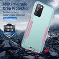 thumbnail image 3 of AIOVETEAB Defender Case Designed for Samsung Galaxy A03s case, Heavy Duty Shockproof Rugged Protective Bumper Cover for Samsung Galaxy A03s 6.5 Inch (Green Pink), 3 of 6