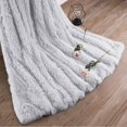 thumbnail image 5 of YJ.GWL Shaggy Soft Longfur Throw Blanket Plush Sherpa Warm Blanket for Kids and Adult Bed Sofa,90"x90",Light Gray, 5 of 7