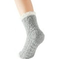 thumbnail image 3 of 4 Pairs Cozy Fuzzy Socks for Women Non Slip Socks Slipper Socks Fluffy Socks Hospital Socks with Grips for Women Sleep, 3 of 9