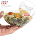 thumbnail image 4 of Stock Your Home 24oz Clear Plastic Salad Bowls with Lids Disposable (50 Pack) Small Takeout Container with Snap on Lid for Fruit Salads, Quinoa, Lunch and Meal Prep, Acai Bowl, To-Go Party Containers, 4 of 7