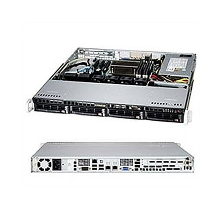 Media Center Barebone System - Supermicro SuperServer LGA1150 350W 1U Rackmount Server Barebone System, Black SYS-5018D-MTF