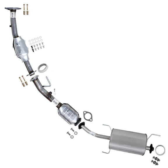 Northeastern Exhaust Front & Rear Catalytic Muffler Kit Fits 2015-20018 Chevy City Express 2.0L | Includes Gaskets and Bolt Kit | Direct-Fit | Stainless Steel