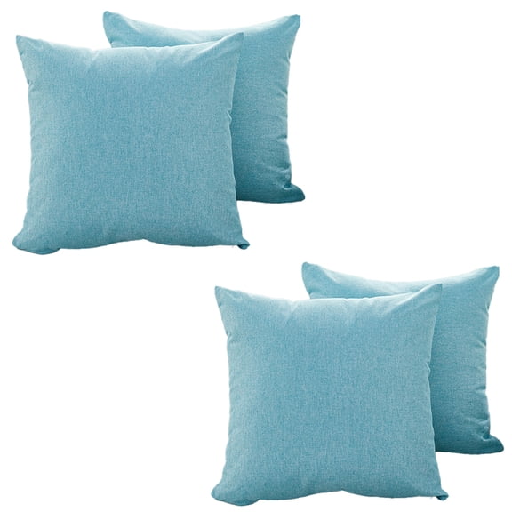 Pack of 4 Couch Throw Pillow Covers 18x18 Inch Soft Decorative Pillow Covers Farmhouse Boho Cushion Covers for Mid Century Modern Home Decor Sofa Bedroom Living Room,Sky Blue