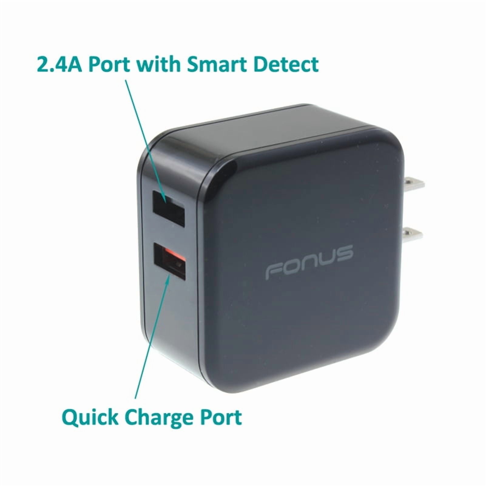 Fast Home Charger w 10ft USB-C Cable for Samsung Galaxy A73 5G,A53 5G,A33 5G,A13 5G,A03s Phones - 30W 2-Port USB Quick Charge Port Travel, Type-C Charger Cord Power Wire