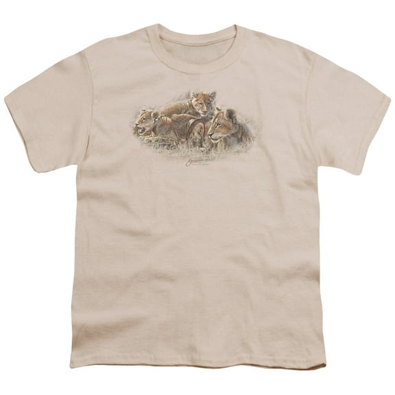Wildlife - Lion Cubs - Youth Short Sleeve Shirt - Small