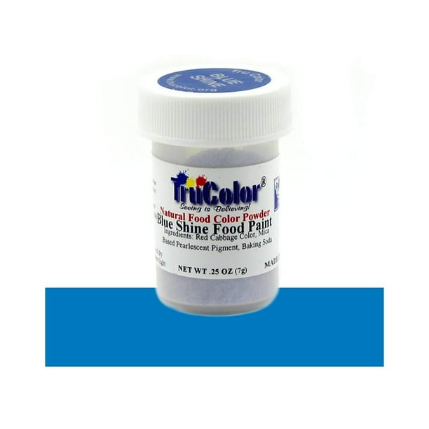 TruColor Blue Shine Natural FoodColoring Powder Paint, 7 Grams