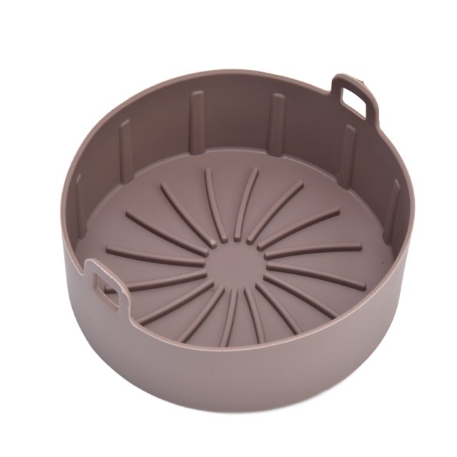 Casserole en Silicone pour Friteuse à Air Chaud, Accessoires pour Friteuse à Air Réutilisables, Casserole en Silicone à Grand Compatibilité, Casserole en Silicone pour Micro-Ondes pour la Plupart des Friteuses et Fours à Micro-Ondes