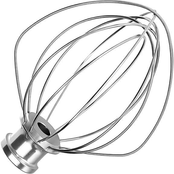 Stainless Steel 6-Wire Whip for KitchenAid Bowl-Lift Mixers 5-6 Qt, Compatible with Pro 5 Plus, Professional 600, KP26, KV25 – Replaces KN256WW, Food-Grade & Dishwasher Safe