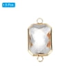 thumbnail image 3 of Uxcell Birthstone Connector Link, 5Pcs Diamond Clear charm Links, Rectangle Glass Crystal Bead Link, White, 3 of 5