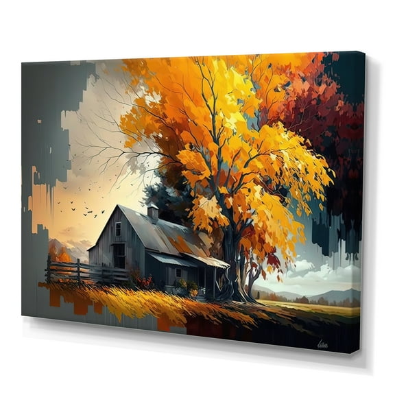 Designart Welcome To The Cottage House I Canvas Wall Art