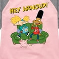 thumbnail image 3 of Hey Arnold! - Arnold, Gerald, and Abner - Toddler And Youth Girls Raglan Graphic T-Shirt, 3 of 4