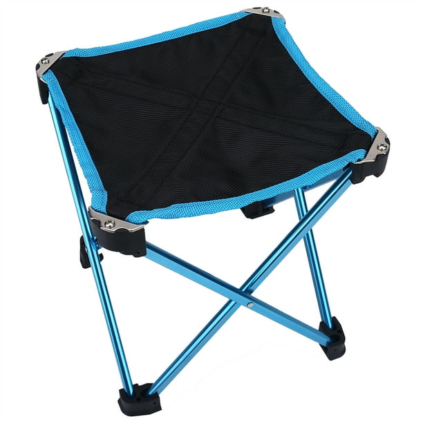 Qiilu Portable Folding Stool Aluminum Alloy Fishing Chair Outdoor