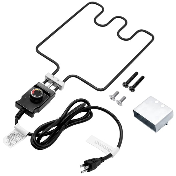 MOTMAX 1500W Electric Heating Element for Smoker with Adjustable Thermostat Controller Cord Full Kit Compatible with Masterbuilt Electric Smoker Parts