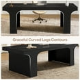 thumbnail image 2 of Tribesigns 70.87" Executive Office Desk, Modern Wooden Writing Table Simple Business Furniture with Arched Design for Home Office, Black, 2 of 5