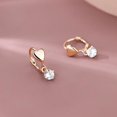 thumbnail image 5 of Sterling Silver Small Love Heart Huggie Hoop Earrings for Women Tiny CZ Heart Hoop Earrings Huggie Valentines Day Earrings, 5 of 10