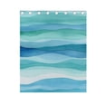 thumbnail image 5 of Blue and Green Waves Thermal Blackout Curtains 63x55 Inch 2 Panels Grommet Window Drapes for Bedroom Living Room, 5 of 5