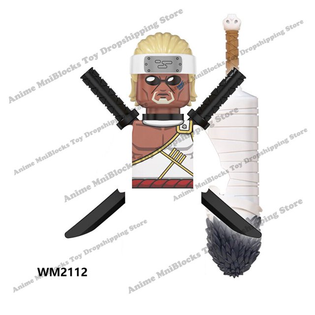 Bloques de construcción de Naruto WM6108 para niños, juguetes de dibujos animados, personajes japoneses, Naruto, accesorios, regalos qym unisex