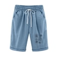 thumbnail image 1 of Pantalones Cortos Casuales Impresos de la Cintura Elástica con Bolsillos, Pantalones Casuales para Todo el Uso Diario de la Temporada, 1 of 3