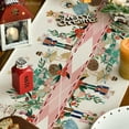 thumbnail image 3 of Nutcracker Floral Holly Christmas Table Runner, Seasonal Winter Kitchen Dining Table Decoration for Home Party Decor, 3 of 7