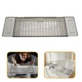 thumbnail image 1 of HOOWIFFY Expandable Tub Tray Light Grey PET 1Set For Home Bathroom Bath Shelf Over Tub, 1 of 8