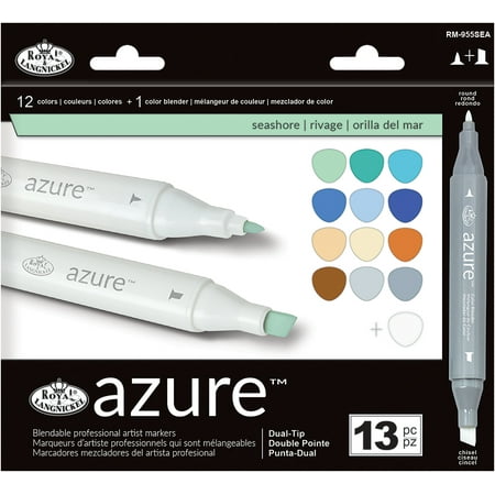 UPC: 0090672369222 | Royal & Langnickel – Azure Dual Tip Alcohol Marker Set 13pc – Seashore
