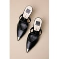 thumbnail image 4 of Dolce Vita Kanika Midnight Crinkle Patent Pointed Cap Toe Slip On Stiletto Pumps (Midnight Crinkle Patent, 6), 4 of 5