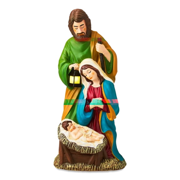 Indoor and Outdoor Nativity Scene Characters Blow Mold with LED Lantern, 32", by Holiday Time