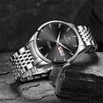 thumbnail image 3 of SIBOTTE Men Week Calndar Vintage Wristwatch Analog Automatic Self-Winding Mechanical Wrist Watch Steel Band Sapphire Crystal Waterproof Luminous Business Clock, 3 of 7