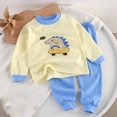 thumbnail image 2 of TOWED22 Baby Toddler Kids Viscose from Bamboo Pajamas Set Soft Pjs 2pcs Fall Winter Sleepwear 6-12 Months 12-24 Months 2t 3t 4t 5t 6t 7t 8t 9t Children,Sky Blue,1-2 Y, 2 of 4