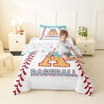 thumbnail image 4 of jejeloiu Baseball Ice Cream Twin Comforter Sets,Letter A Monogrammed Bedding Set For Boy Girl Reversible 2 Pieces, 4 of 7