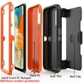 thumbnail image 3 of TASHHAR Samsung Galaxy A23 5G Case with Belt Clip Holster Military Grade Heavy Duty Protection 3 in 1 Shockproof Armor Rugged Durable Detachable for Galaxy A23 5G Phone - Black+Orange, 3 of 8