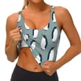 thumbnail image 3 of Balery Penguin Sujetadores deportivos con espalda cruzada para mujer, acolchados, sin costuras, de alto impacto, ideales para yoga, gimnasio, entrenamiento y fitness.-X-Large, 3 of 8