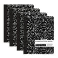 thumbnail image 1 of Black Marble Composition Book Wide Ruled 100 Sheet, 4-Pack, 1 of 6