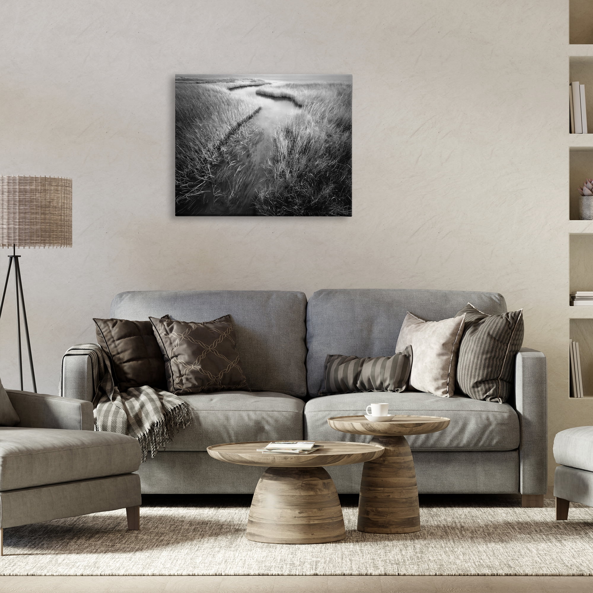 Stupell Industries Meandering Estuary View Landscape Photography Gallery Wrapped Canvas Art Print Wall Art, 30 x 24