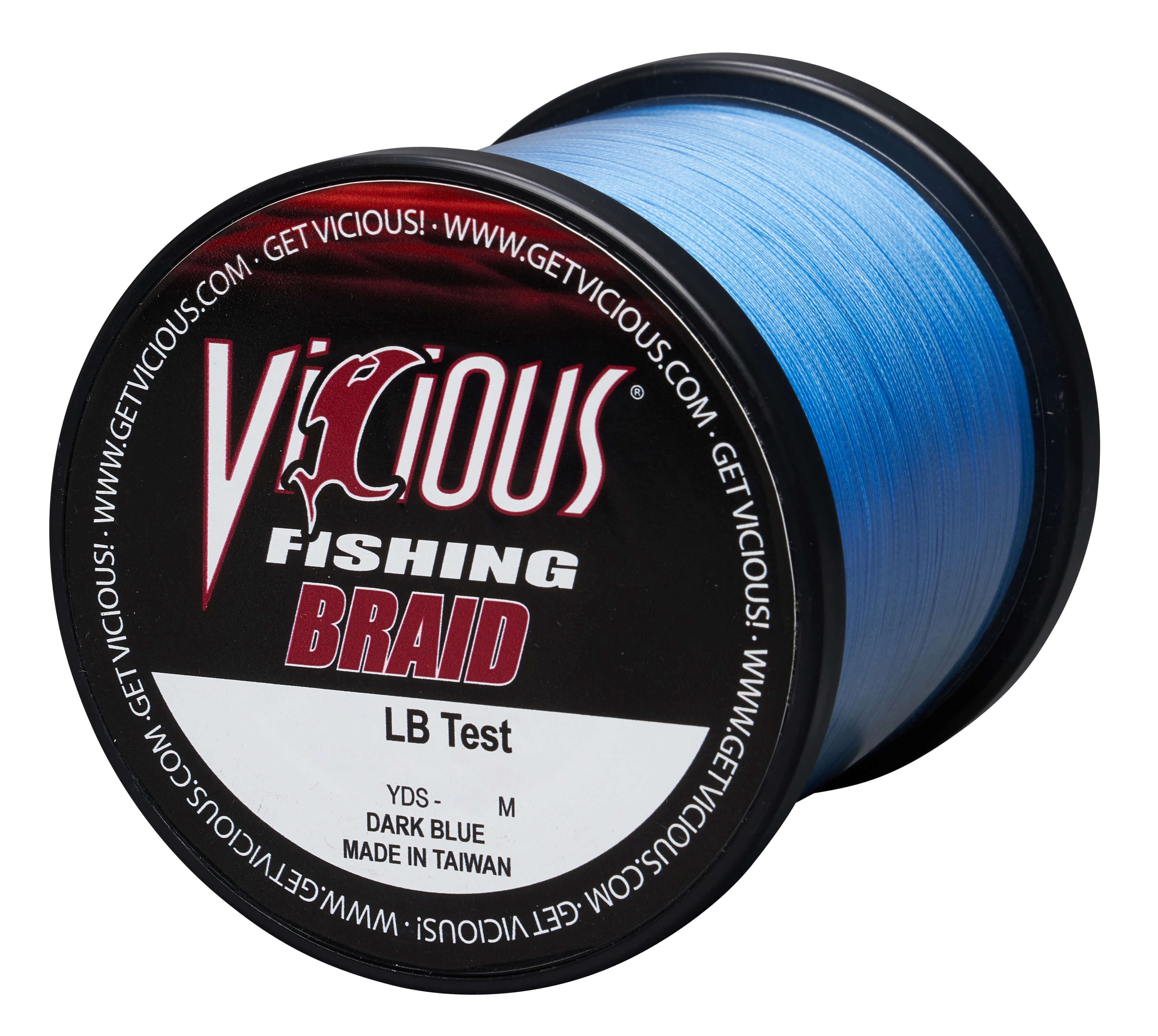 Vicious Fishing 80lb Hi-Vis Blue Braid, 1500 Yards, .0169 in