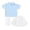 Blue, variant on KAUOD Athletic Golf Outfits for Girls Short Sleeve Polo Shirt, Puff Mini Skirt, Socks Summer Tennis Soccer Clothes Set