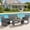 Gray, variant on Walsunny Outdoor Patio Rattan Wicker Furniture Conversation Set 4 Piece with Cushions Tempered Glass Tabletop,Navy Blue