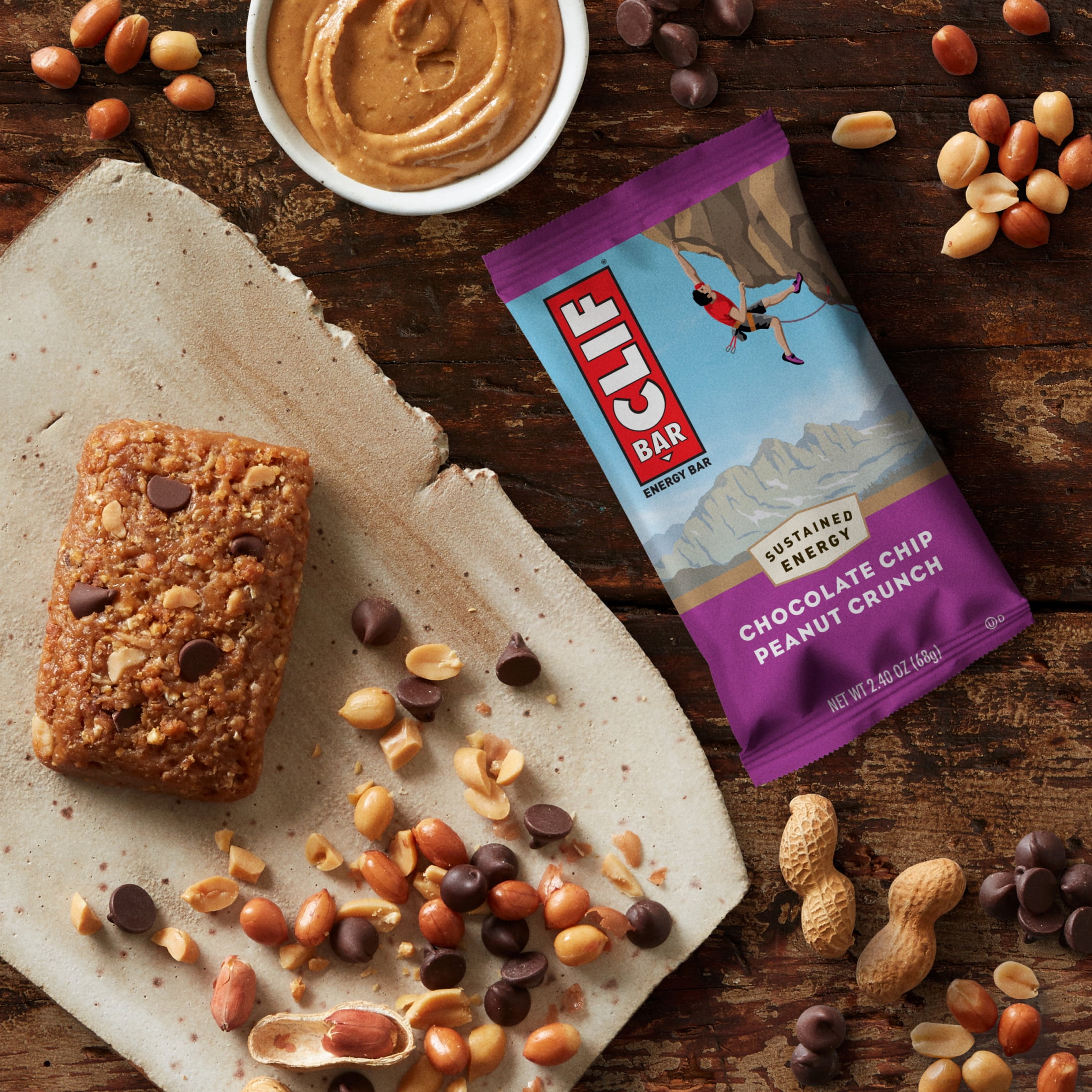 CLIF BAR Energy Protein Bars, Chocolate Chip Peanut Crunch, 5ct