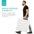thumbnail image 3 of PetFurnishn 4ft Plastic Folding Table, Indoor Outdoor Heavy Duty Portable w/Handle, Lock for Picnic, Party, Camping - White, 3 of 8